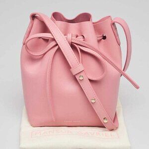 Mansur Gavriel Blush Vegetable Tanned Leather Mini Mini Bucket Bag